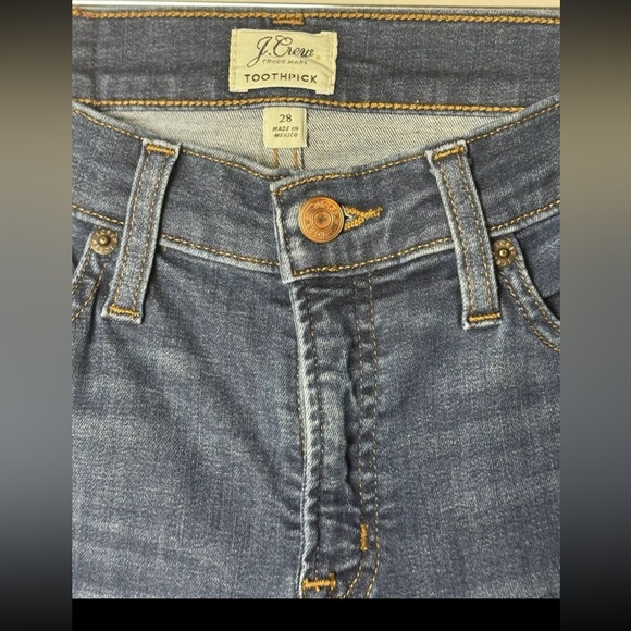 J. Crew Women's Blue Toothpick Jeans - Picture 2 of 10